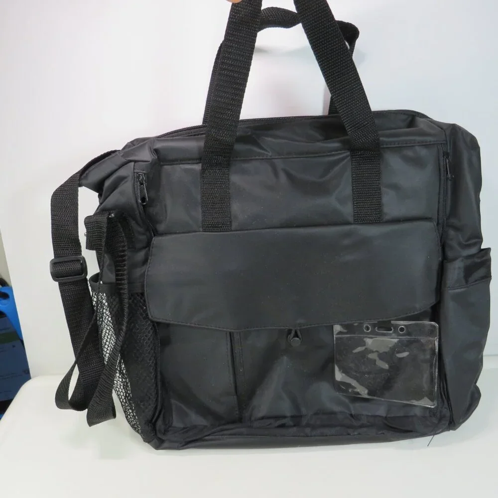 Diaper Bag Black New w/o Tags Water Resistant Hand & Shoulder Strap